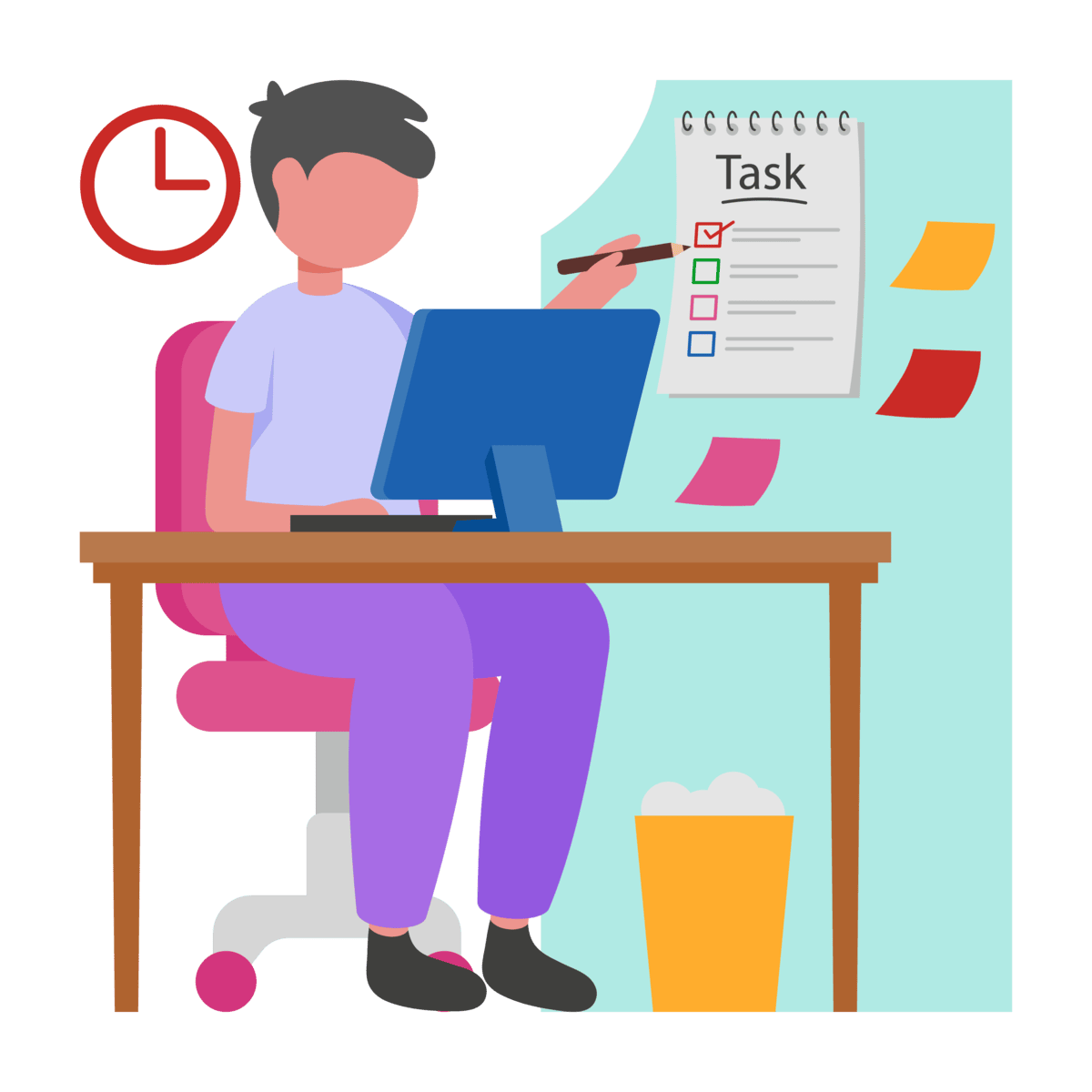 Focused work illustration